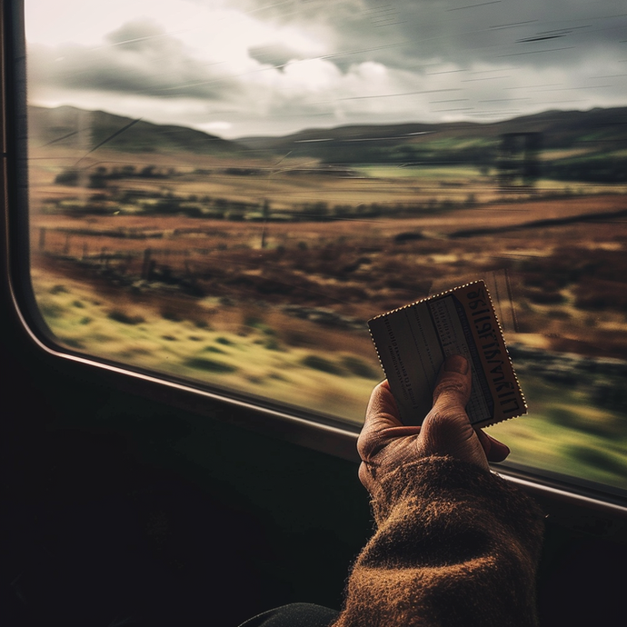 Fleeting Beauty: A Moment of Tranquility on the Train