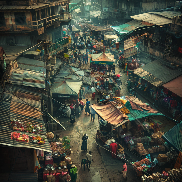 A Bird’s Eye View of Bustling Chaos: Life in a Developing Country Market