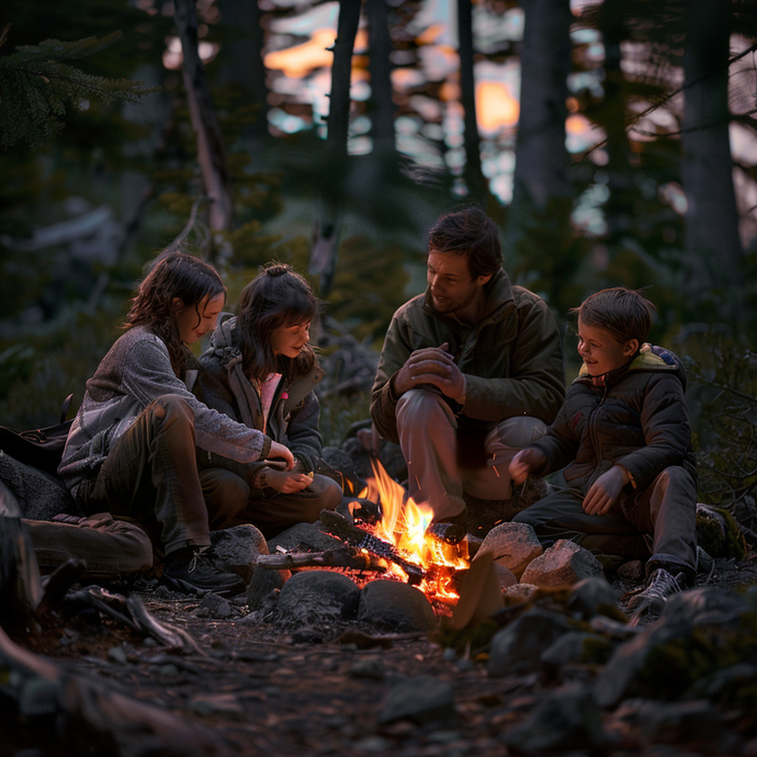 Campfire Glow: A Family’s Night Under the Stars