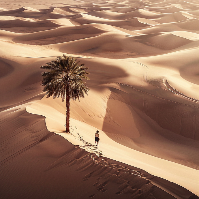 Lost in the Sands: A Moment of Solitude in the Desert