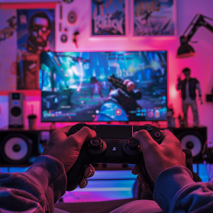 The Glow of Victory: Capturing the Intensity of Console Gaming