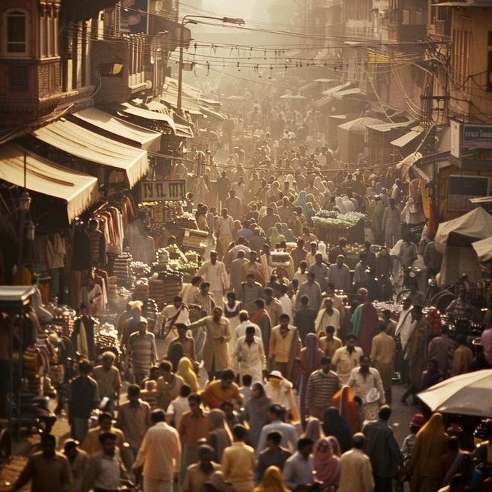 Lost in the Labyrinth: A Bustling Street Market in India