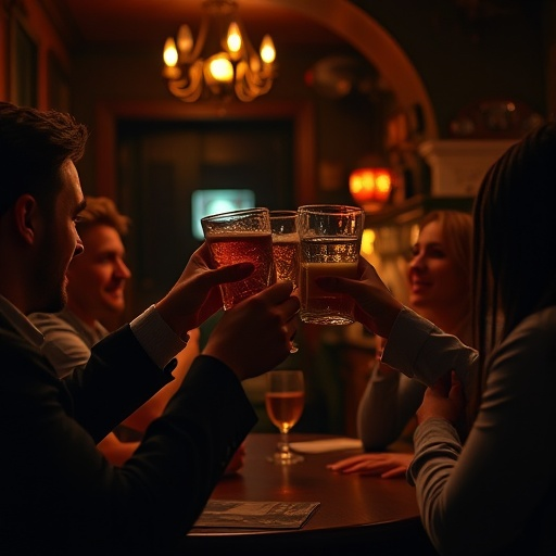 Cheers to Friendship: A Toast in the Warm Glow of a Pub