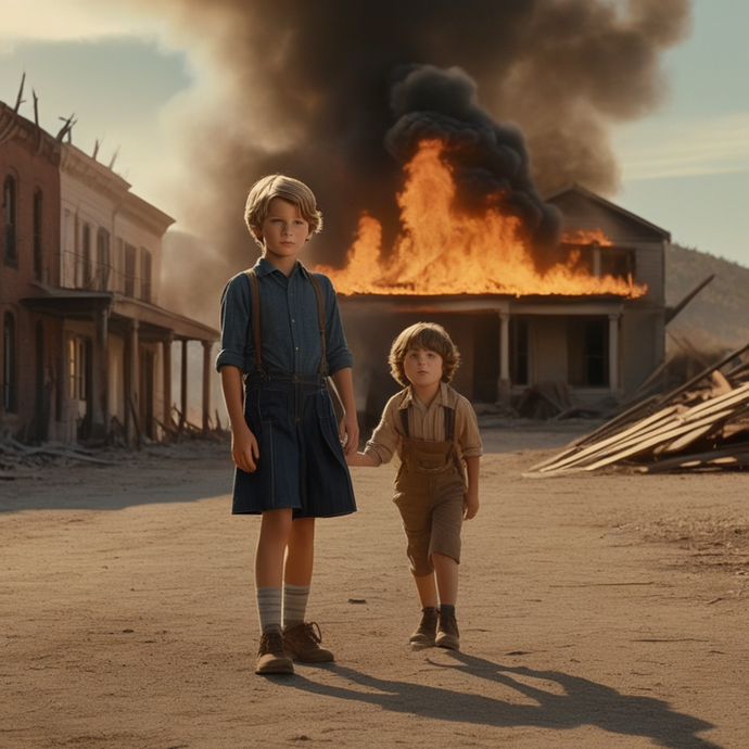 Innocence Amidst the Ashes: A Dolly Shot Captures the Devastation