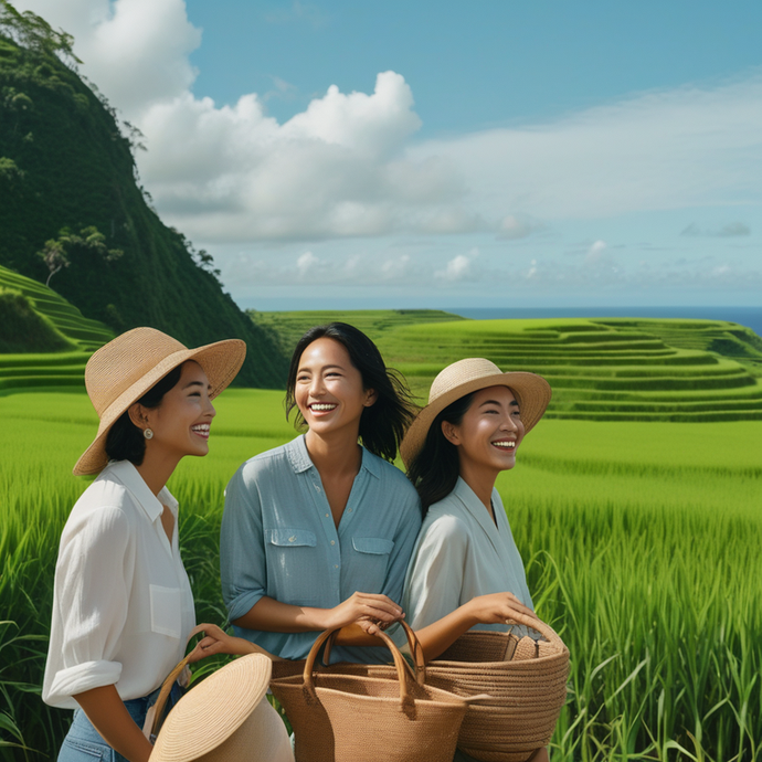 Laughter in the Paddy Fields: A Moment of Joy in Nature’s Embrace