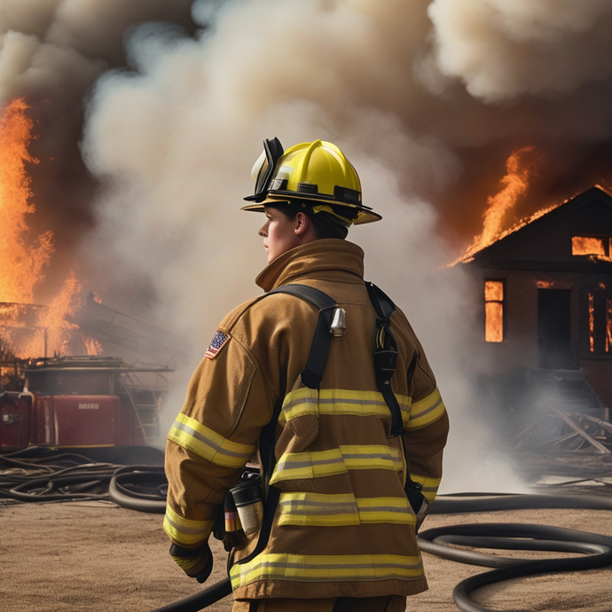 Heroic Stand: Firefighter Faces Down Blazing Inferno