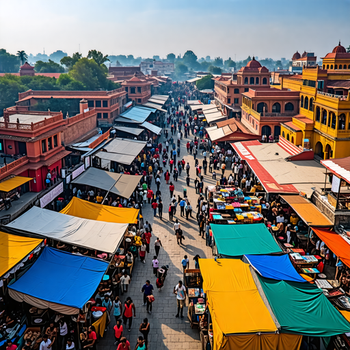 A Bird’s Eye View of India’s Vibrant Market Life