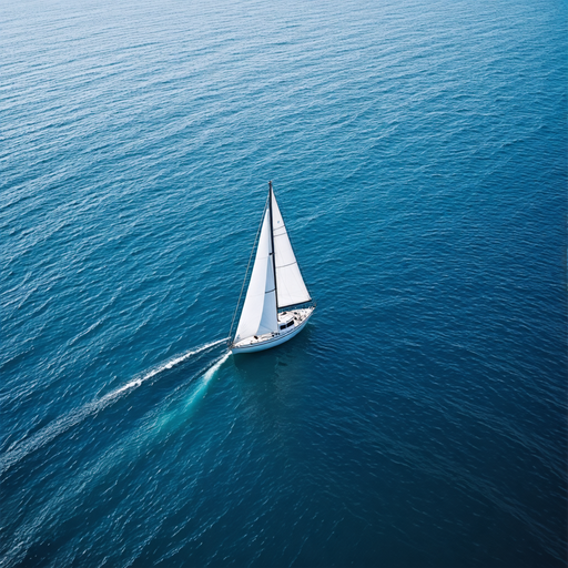 Tranquil Sailboat on a Serene Sea