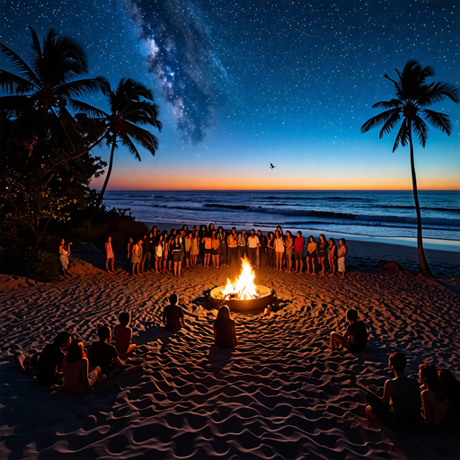 Campfire Serenity Under the Milky Way