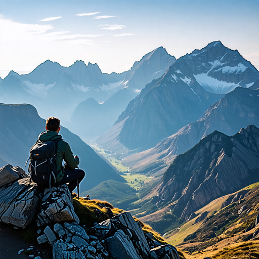 A Moment of Tranquility on the Mountaintop