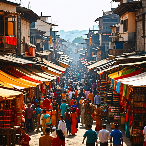 Immerse Yourself in the Vibrant Chaos of an Indian Street Market