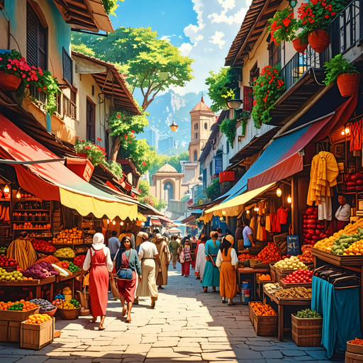 Immerse Yourself in the Vibrant Heart of a Mediterranean Market