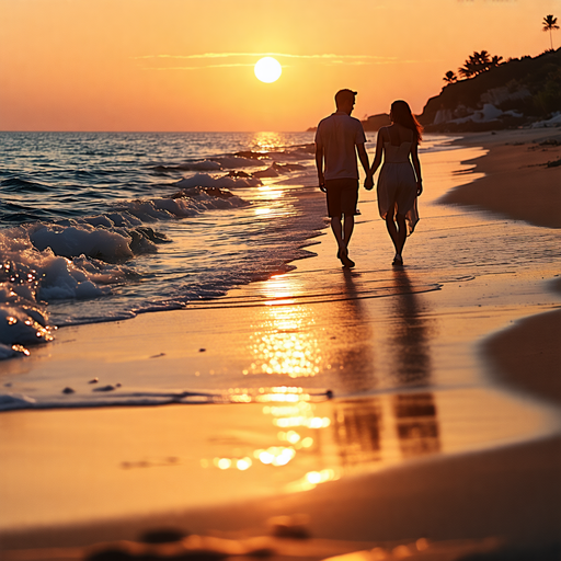 Sunset Romance on the Beach