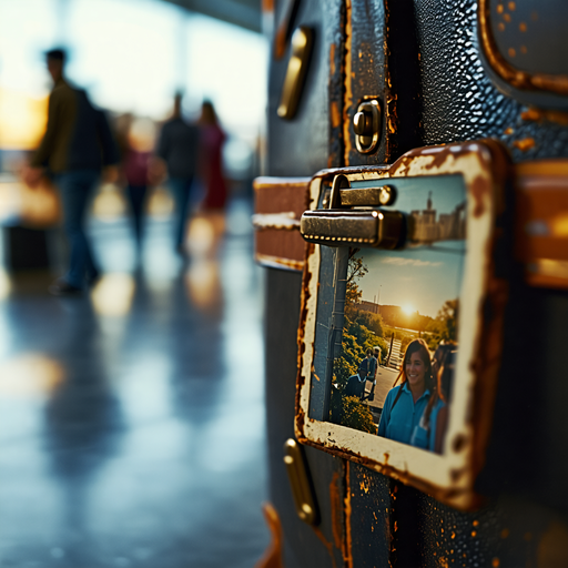 A Glimpse into the Past: A Worn Suitcase Holds a Story of Sunset and Dreams