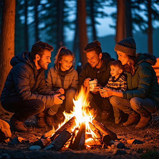 Campfire Glow: A Family’s Night of Warmth and Joy