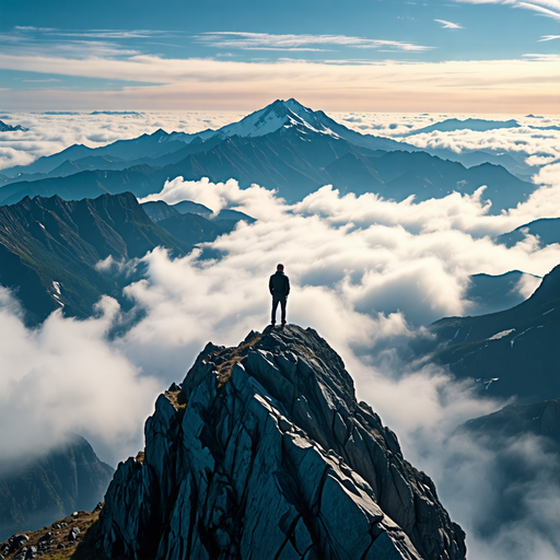 Solitude on the Summit: A Hiker’s Majestic View