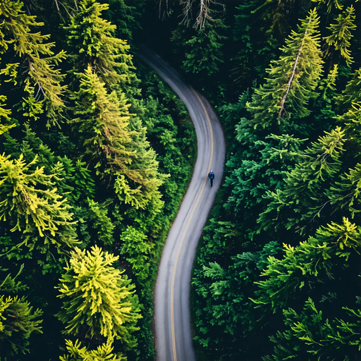 A Solitary Journey Through Tranquil Woods