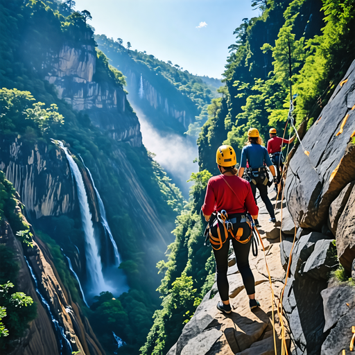 Climbers Defy Gravity on the Edge of Majesty