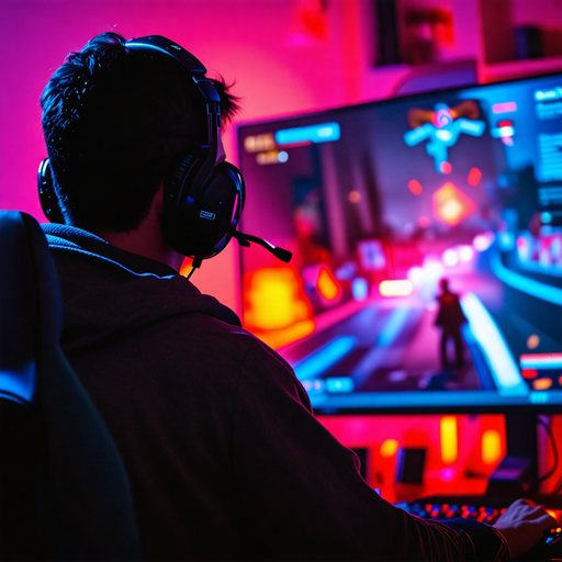 Neon Glow, Intense Focus: Capturing the Gamer’s Immersion