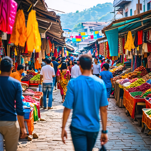 A Symphony of Colors: Capturing the Bustling Energy of an Indian Market