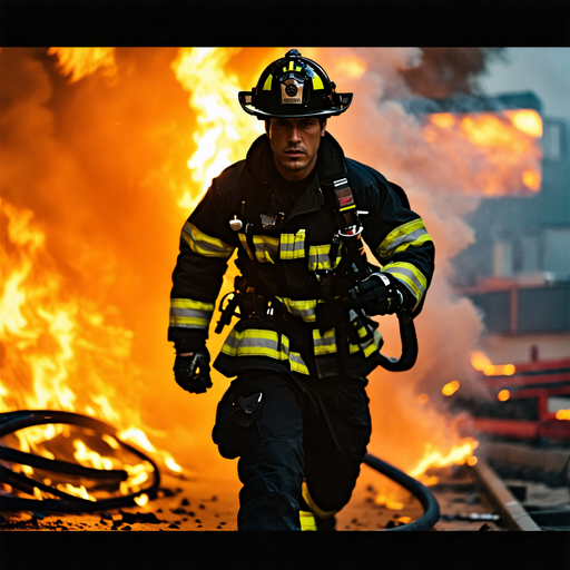 Into the Fire: Firefighter Braves Blazing Inferno