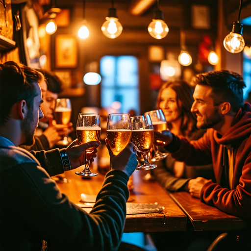 Cheers to Friendship: A Toast in the Warm Glow of a Pub