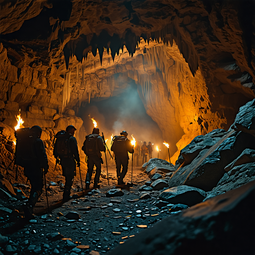 Into the Unknown: Explorers Venture Deep into a Mysterious Cave