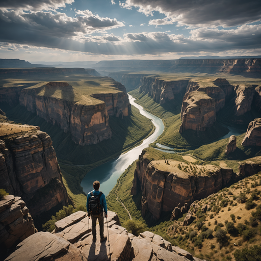 A Hiker’s Solitude Amidst Dramatic Landscapes