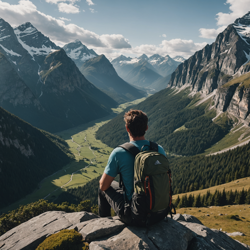 A Moment of Tranquility Amidst Majestic Peaks