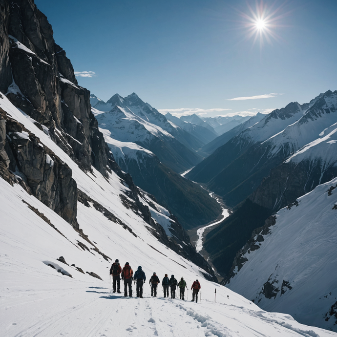 Tiny Hikers Against a Mountainous Majesty