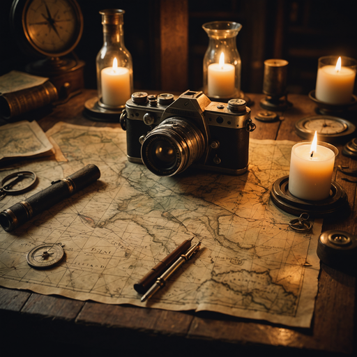 Candlelit Secrets: A Vintage Camera’s Tale