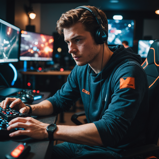 Lost in the Game: A Gamer’s Intense Focus