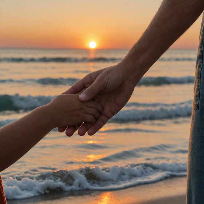 Two Hands, One Sunset: A Moment of Hope