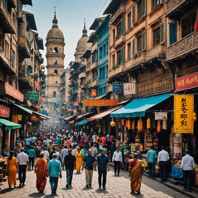 Lost in the Labyrinth of Colors: A Bustling Indian Street Market