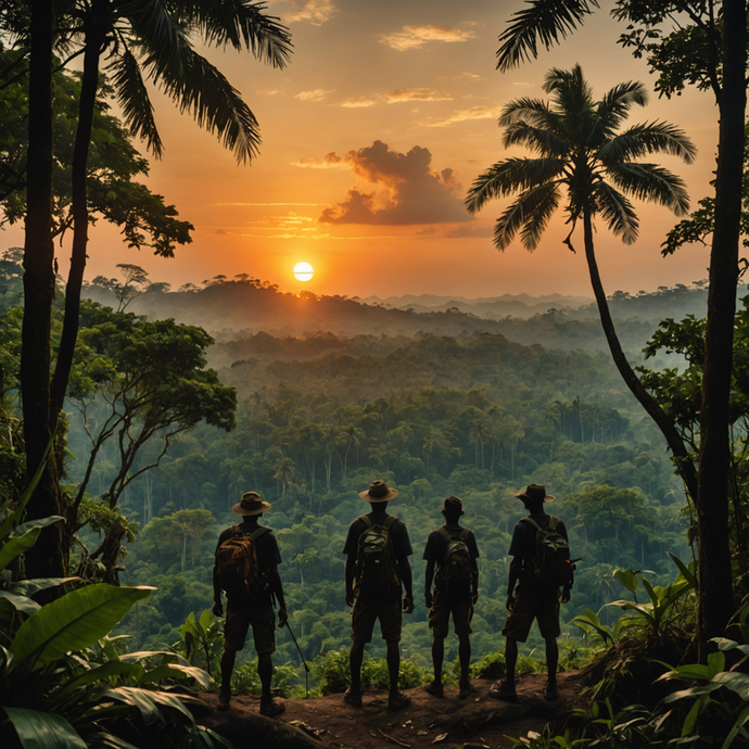 Silhouettes of Adventure: Hikers Embrace the Sunset’s Golden Glow