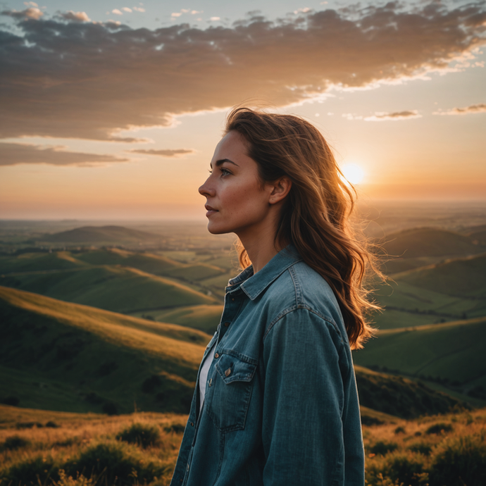 Silhouetted Serenity: A Moment of Hope at Sunset