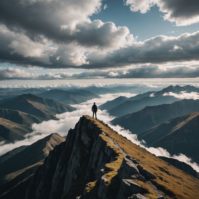 A Moment of Solitude Amidst Majestic Peaks