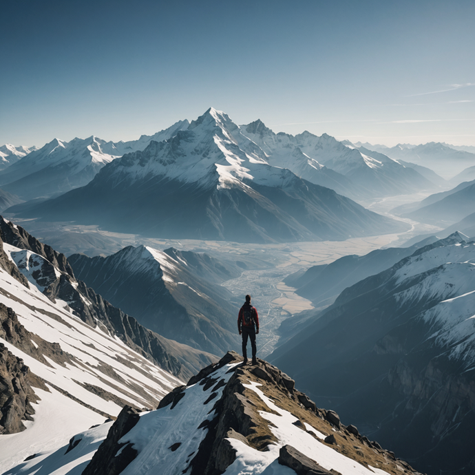 A Moment of Solitude Amidst Majestic Peaks