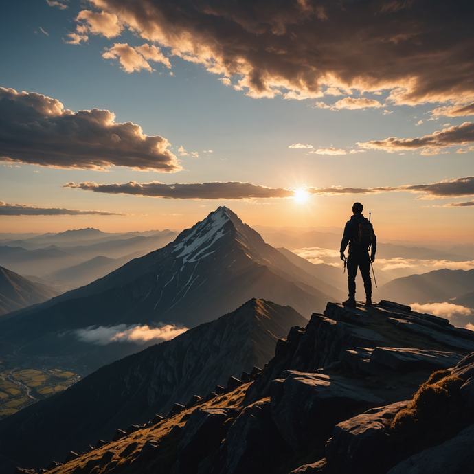 Silhouetted Against the Sunset: A Hiker’s Moment of Solitude