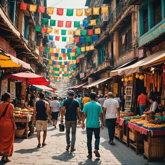 A Symphony of Colors and Chaos: Life in an Indian Street Market