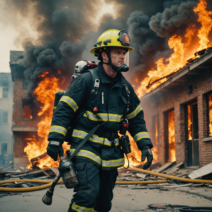 Heroic Firefighter Faces Down Inferno