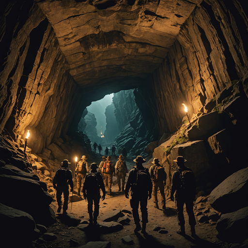 Into the Unknown: Explorers Venture Through a Mysterious Cave