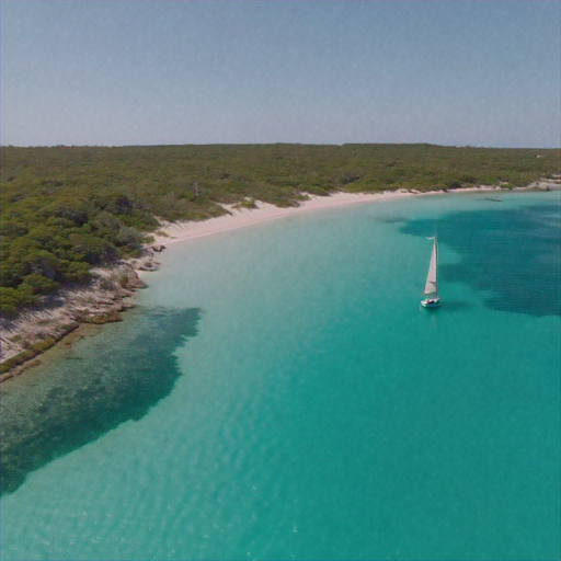 Tranquil Sailboat Anchored in a Pristine Bay