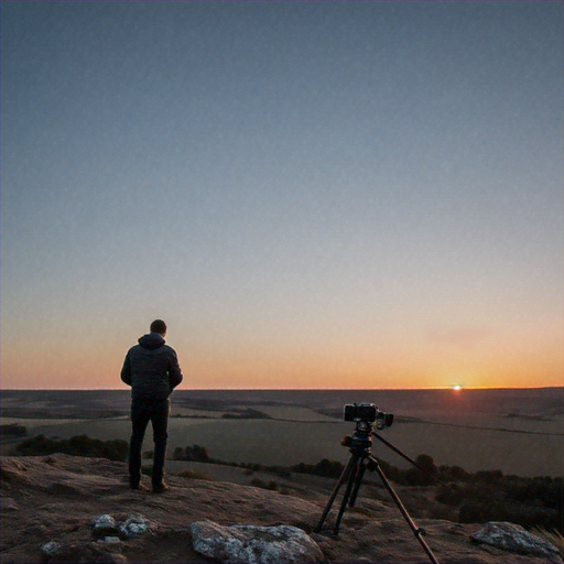 Silhouetted Against the Sunset: A Moment of Tranquility