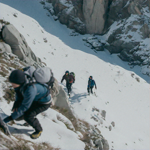 Conquering the Summit: Hikers Brave the Snowy Mountain