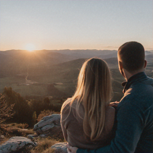 Silhouettes of Love at Sunset