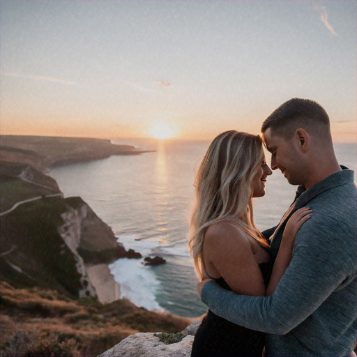 Golden Hour Romance on the Cliffside