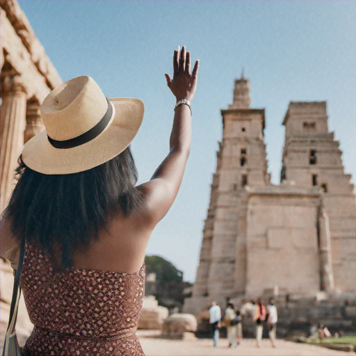 A Moment of Wonder at the Ancient Temple