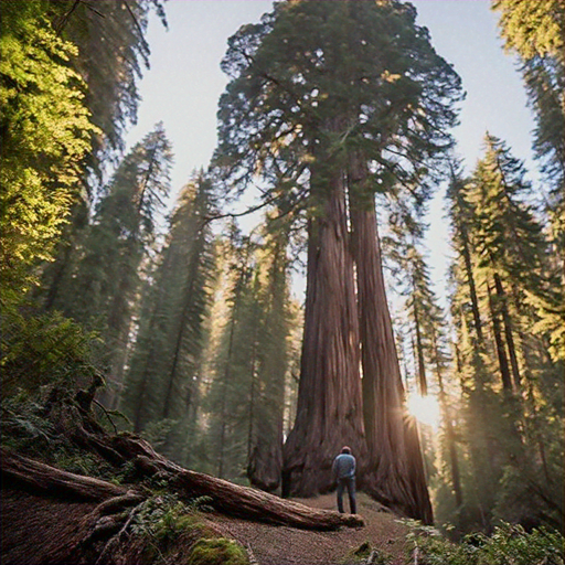 Awe-Inspiring Redwood: A Man Finds Peace in Nature’s Majesty