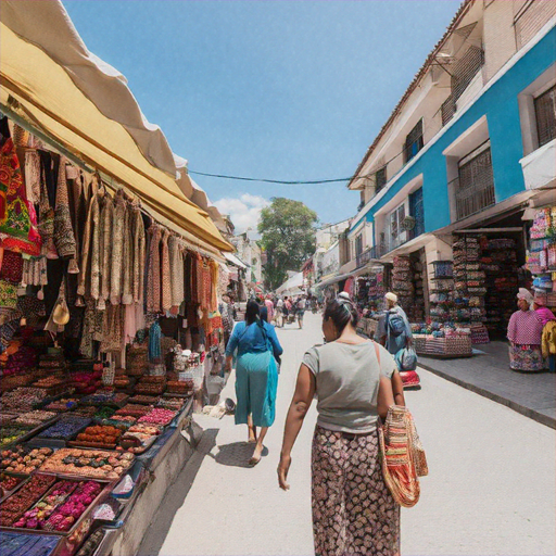 A Symphony of Colors: Capturing the Bustling Energy of a Foreign Market